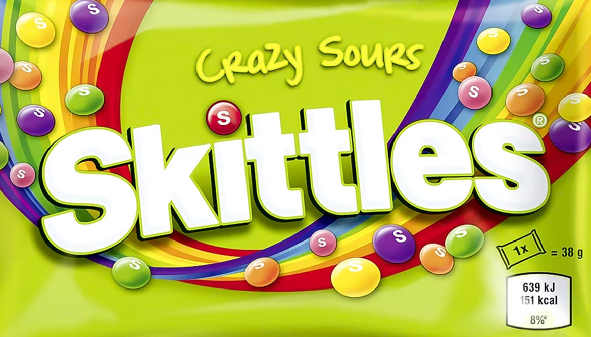 Skittles Crazy Sours - Buntes Vergnügen ohne Tierleid